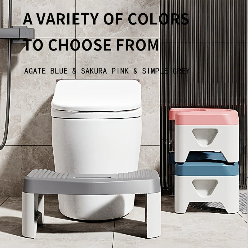 1Pc Toilet Stool for Bathroom, Comfort Toilet Stool for Adult Kids Pregnant Women, Squatting Aid Footstool, Anti Slip Thickening