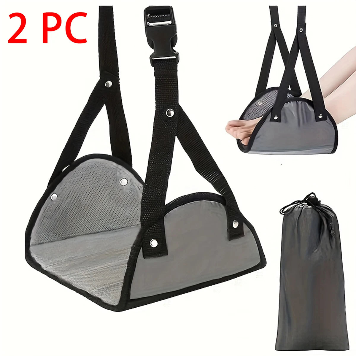 Adjustable Foot Hammocks for Travel, Car, Airplane Rest, Office Hanging, Simple Leg Support Foot Pads, Hammocks