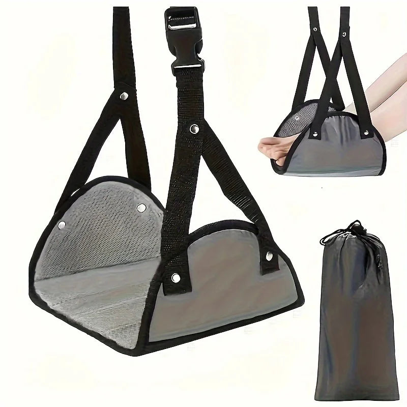 Adjustable Foot Hammocks for Travel, Car, Airplane Rest, Office Hanging, Simple Leg Support Foot Pads, Hammocks
