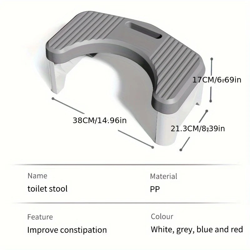 1Pc Toilet Stool for Bathroom, Comfort Toilet Stool for Adult Kids Pregnant Women, Squatting Aid Footstool, Anti Slip Thickening