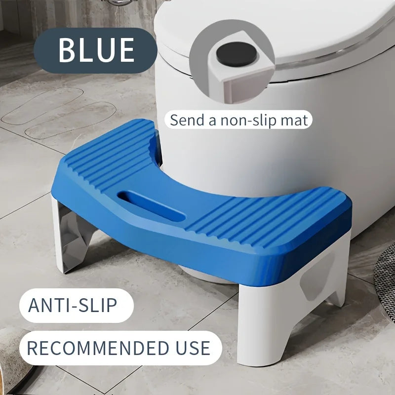 1Pc Toilet Stool for Bathroom, Comfort Toilet Stool for Adult Kids Pregnant Women, Squatting Aid Footstool, Anti Slip Thickening