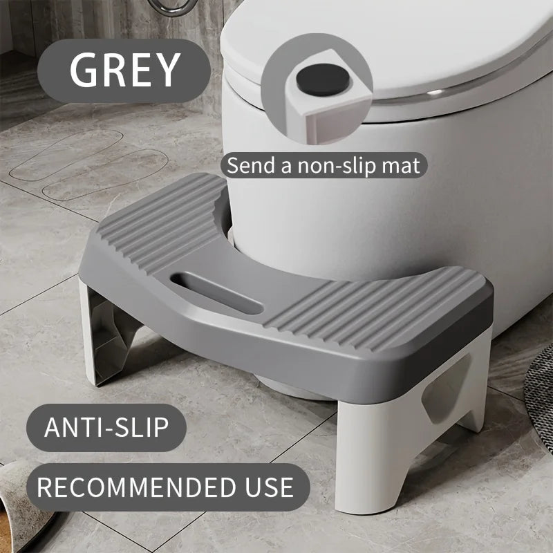 1Pc Toilet Stool for Bathroom, Comfort Toilet Stool for Adult Kids Pregnant Women, Squatting Aid Footstool, Anti Slip Thickening