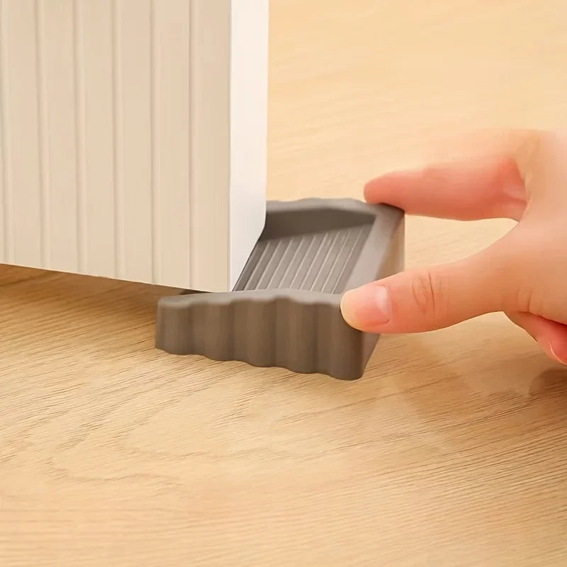 TPR Non Slip Windproof Door Stopper Creative Safety Wedge for Home Office and Kids Room