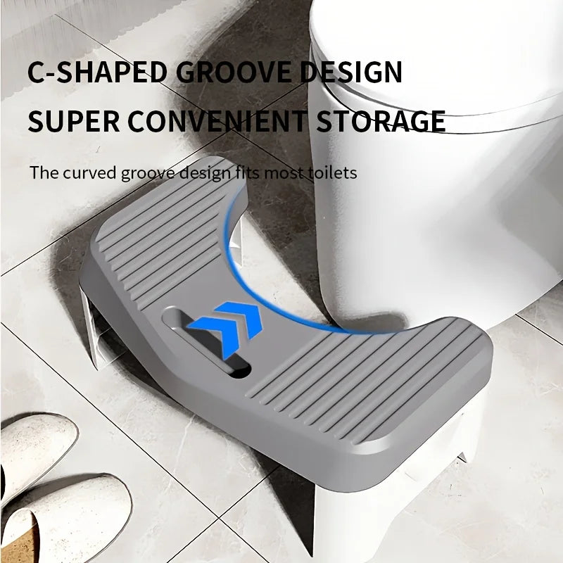 1Pc Toilet Stool for Bathroom, Comfort Toilet Stool for Adult Kids Pregnant Women, Squatting Aid Footstool, Anti Slip Thickening