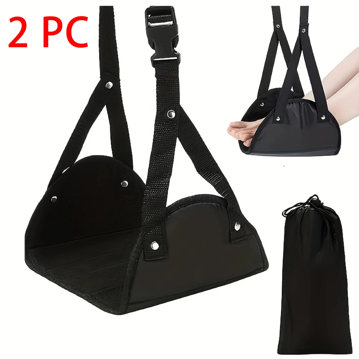 Adjustable Foot Hammocks for Travel, Car, Airplane Rest, Office Hanging, Simple Leg Support Foot Pads, Hammocks