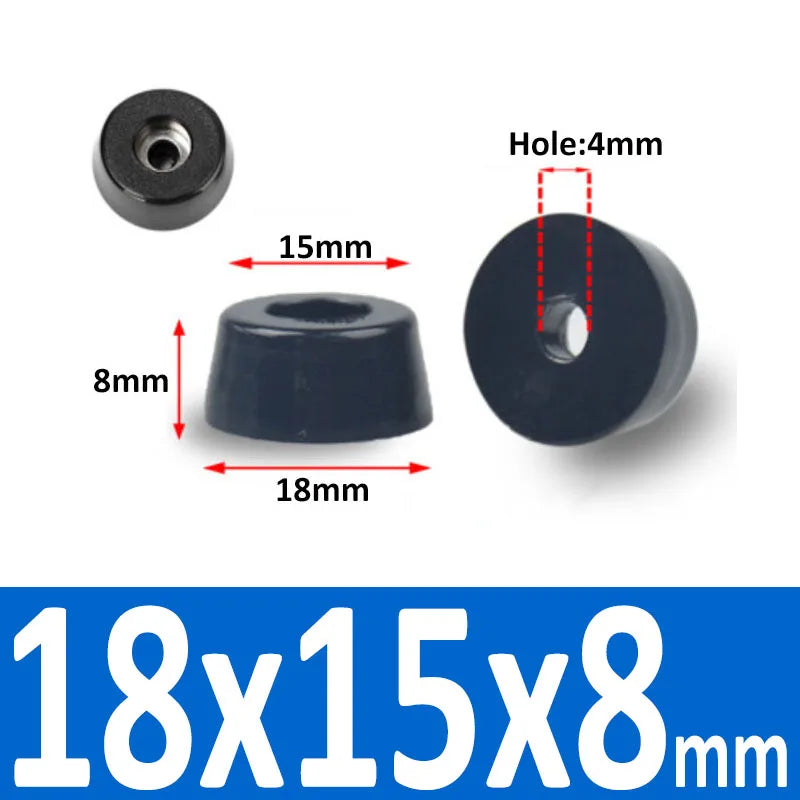 4/8/10/20 Pcs Black Synthetic Rubber Table Foot Pad Non-slip Absorber Shock Stand With Gasket Box Speaker Furniture Leg