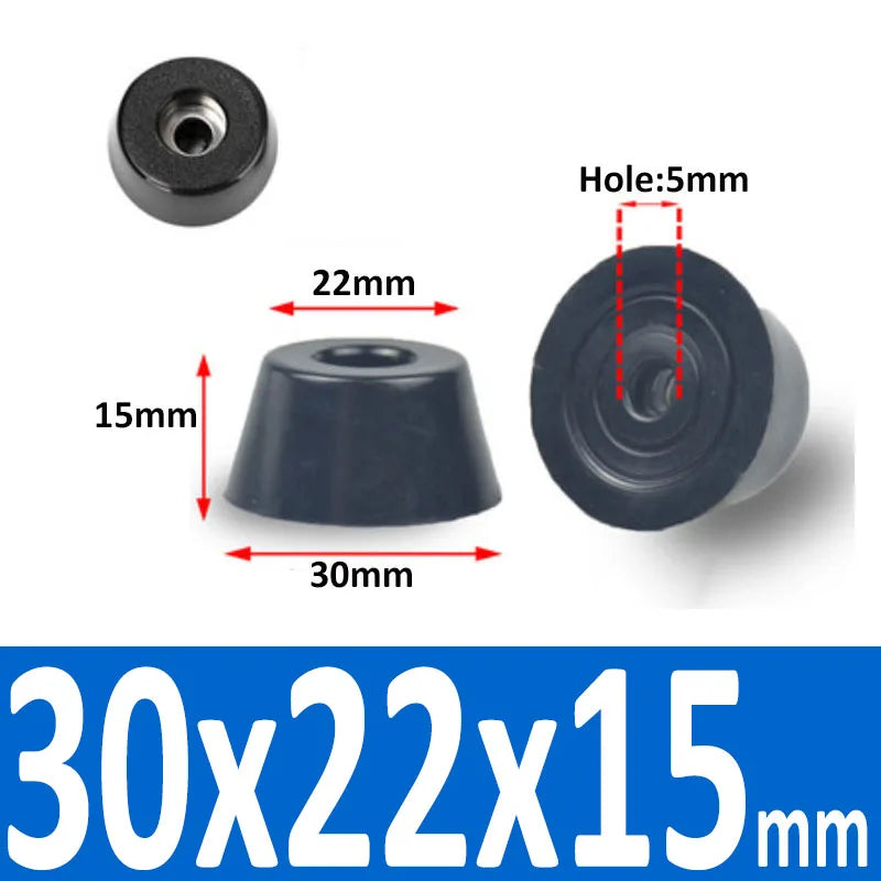 4/8/10/20 Pcs Black Synthetic Rubber Table Foot Pad Non-slip Absorber Shock Stand With Gasket Box Speaker Furniture Leg