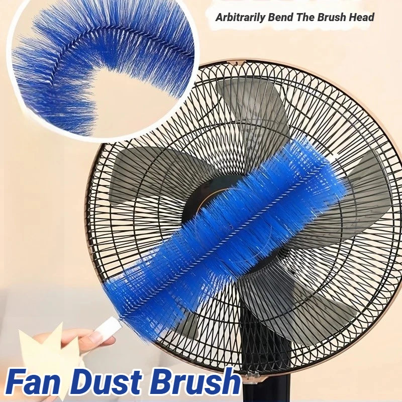 Bendable Fan Duster Ultra Fine Bristles Long Handle Cleaning Tool For Air Conditioner Furniture Shutter Car