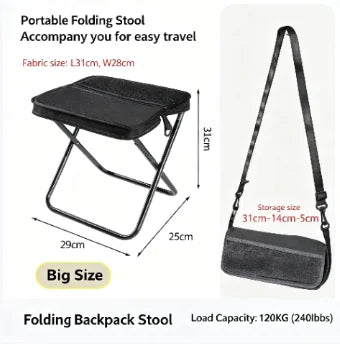Lightweight Foldable Stool Shoulder Bag Design Collapsible Chair for Outdoor Camping & Fishing