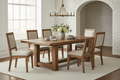 Solid Oak Dining Table in elegant dining room setting