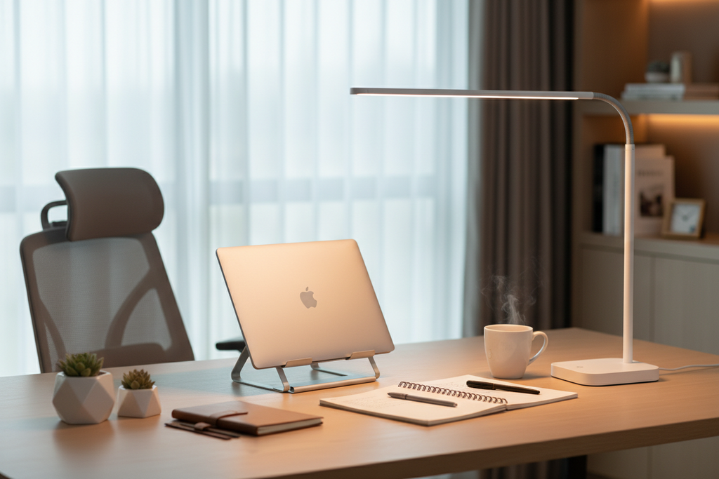Nova Smart LED Desk Lamp on a home office desk