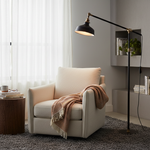 Titan Industrial Floor Lamp in a modern living room